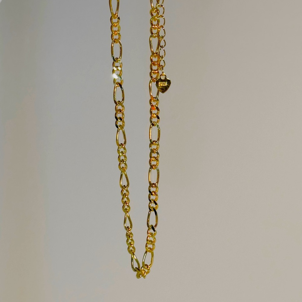 Gold geometric anklet